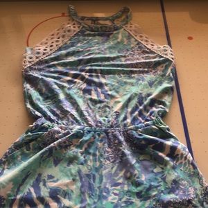 Lilly Pulitzer Lala “My Blue Haven” romper medium NWOT